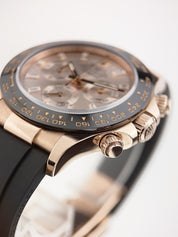Rolex Daytona 18k Rose Gold Baguette Pink Dial 40mm Automatic Men's 116515LN