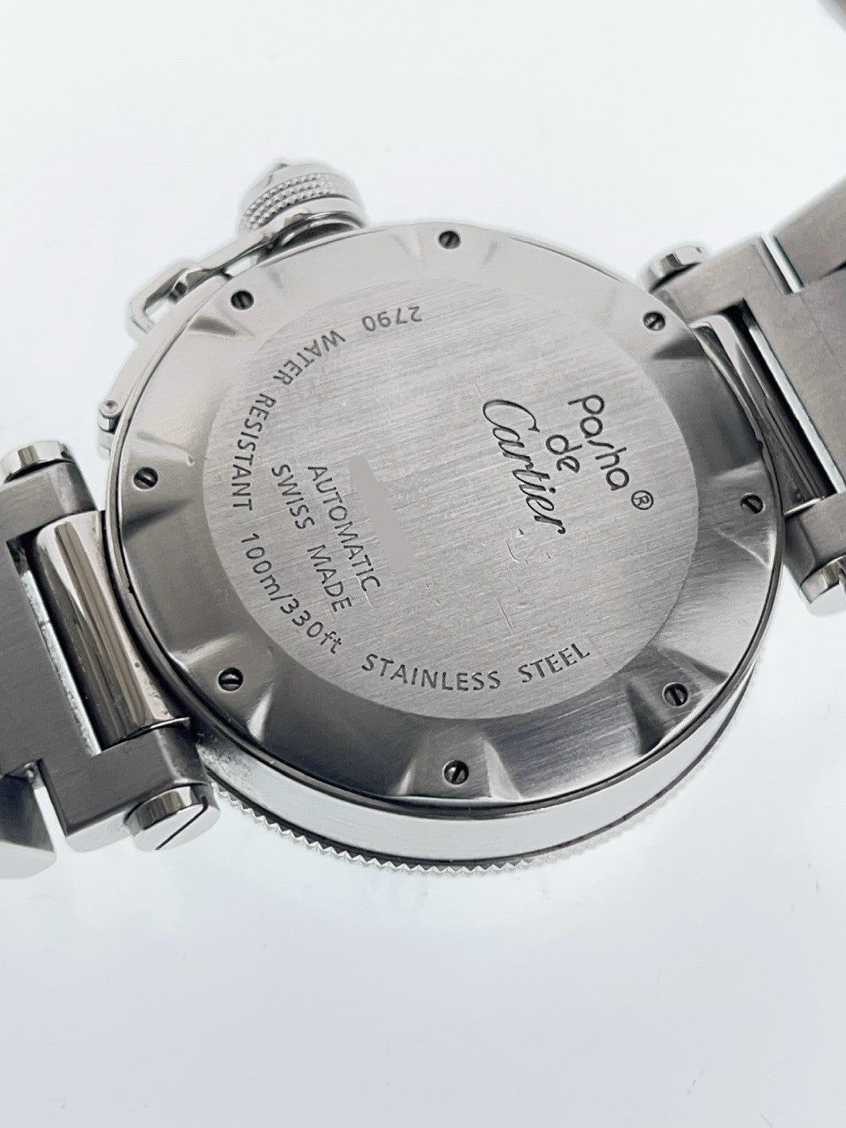 Cartier Pasha Seatimer Stainless Steel Black Dial 40mm Automatic Men’s W31077M7