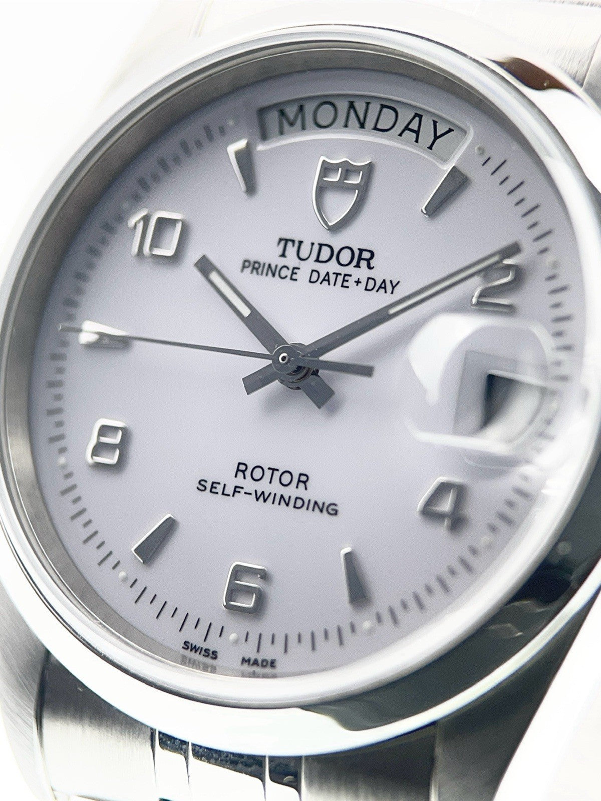 Tudor Prince Date Day Stainless Steel White Dial 36mm Automatic Mens Watch 76200