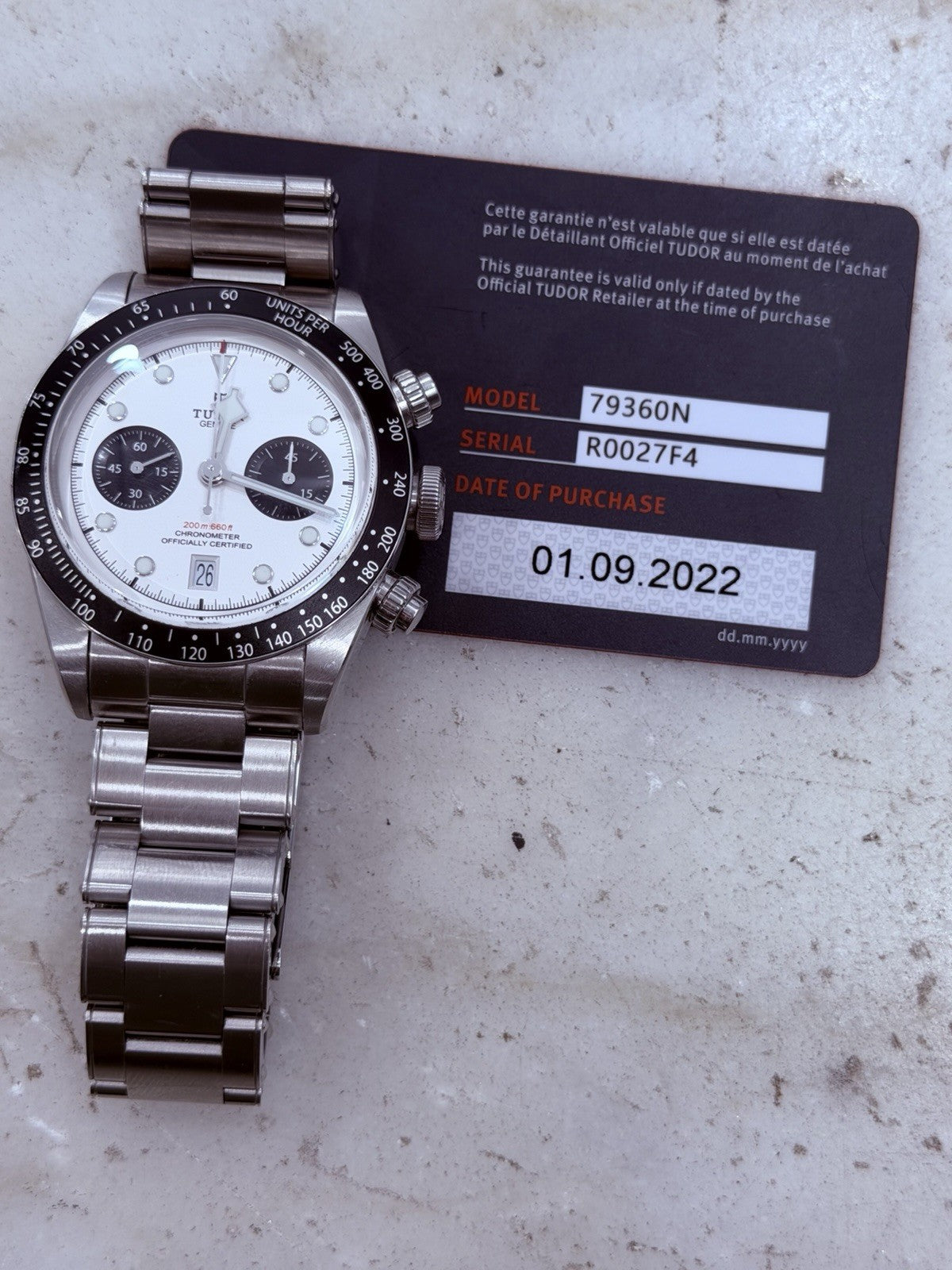 2022 Tudor Chronograph Steel Panda 41mm Automatic Mens Watch 79360N