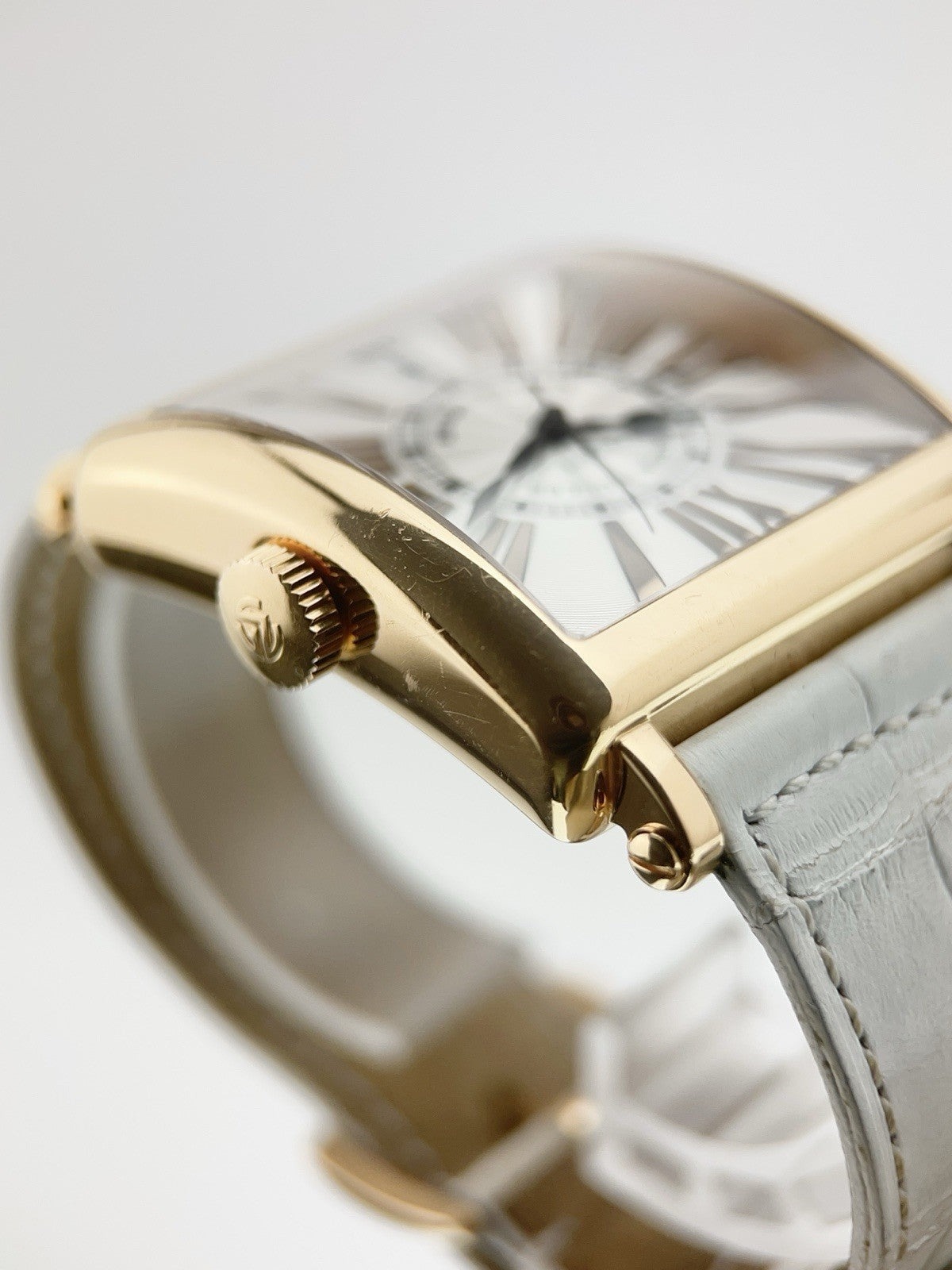 Franck Muller 18k Rose Gold Square Silver Dial 6000H