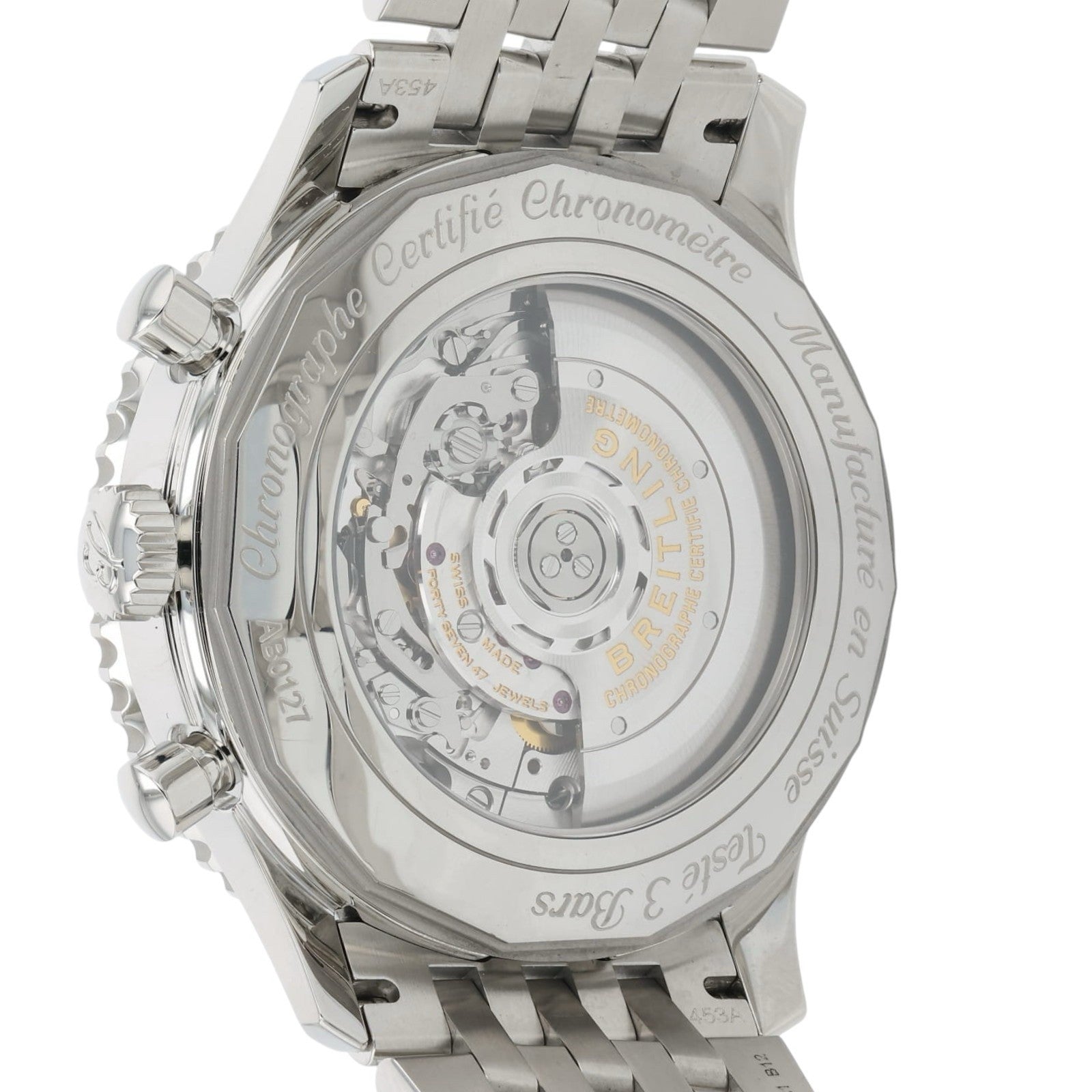 Breitling Navitimer 1 B01 Stainless Steel Black Dial 46mm Automatic Mens AB0127