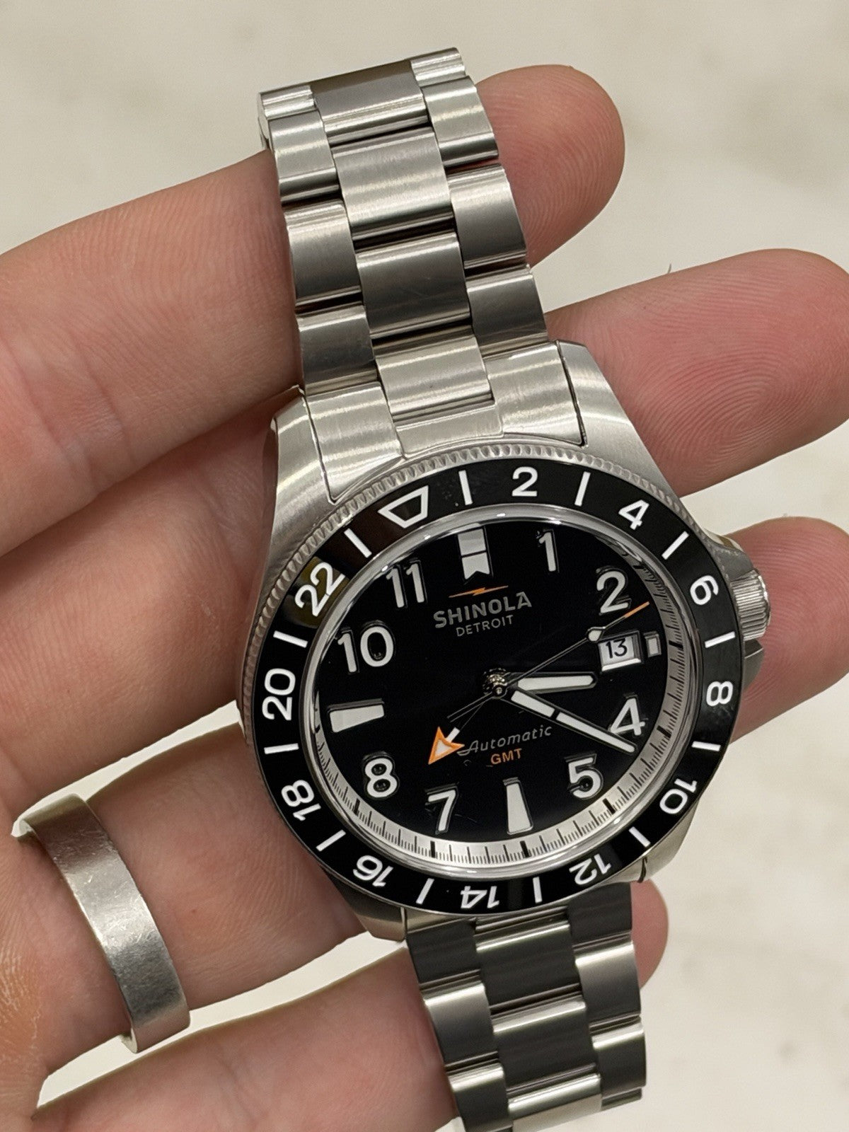 NEW 2026 Shinola Monster GMT Automatic 40mm Black Dial Steel Watch S0120267028