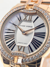 Roger Dubuis Velvet 18k Rose Gold Silver Dial 36mm Automatic Women's DBVE0004