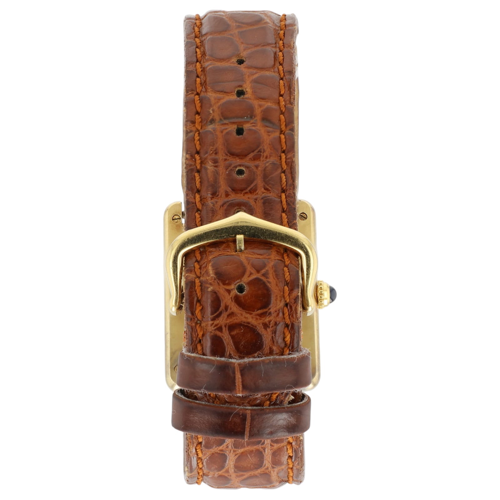 Cartier Must De Tank Ivory Roman Dial Vermeil 23x30mm Quartz Unisex Watch 590005
