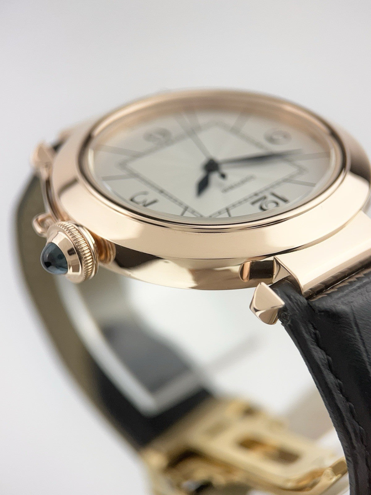 Cartier Pasha 18k Rose Gold Silver Dial 42mm Automatic Mens Watch W3019051