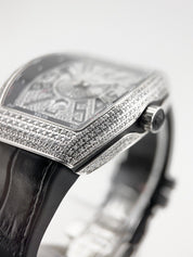 Franck Muller Vanguard Steel 41mm Men’s Watch V41SCDT - Aftermarket Diamonds