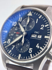 IWC Pilot Chronograph Steel Blue Dial 43mm Automatic Men's Watch IW377714