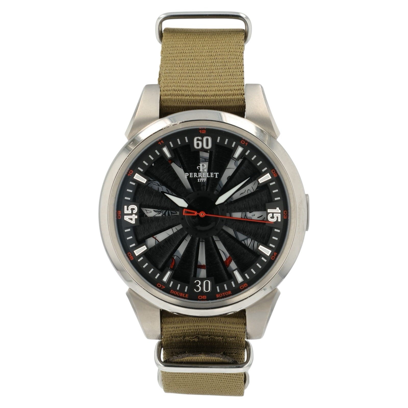 Perrelet Turbine Erotic Black Dial Titanium 44mm Automatic Men’s Watch A4020/4