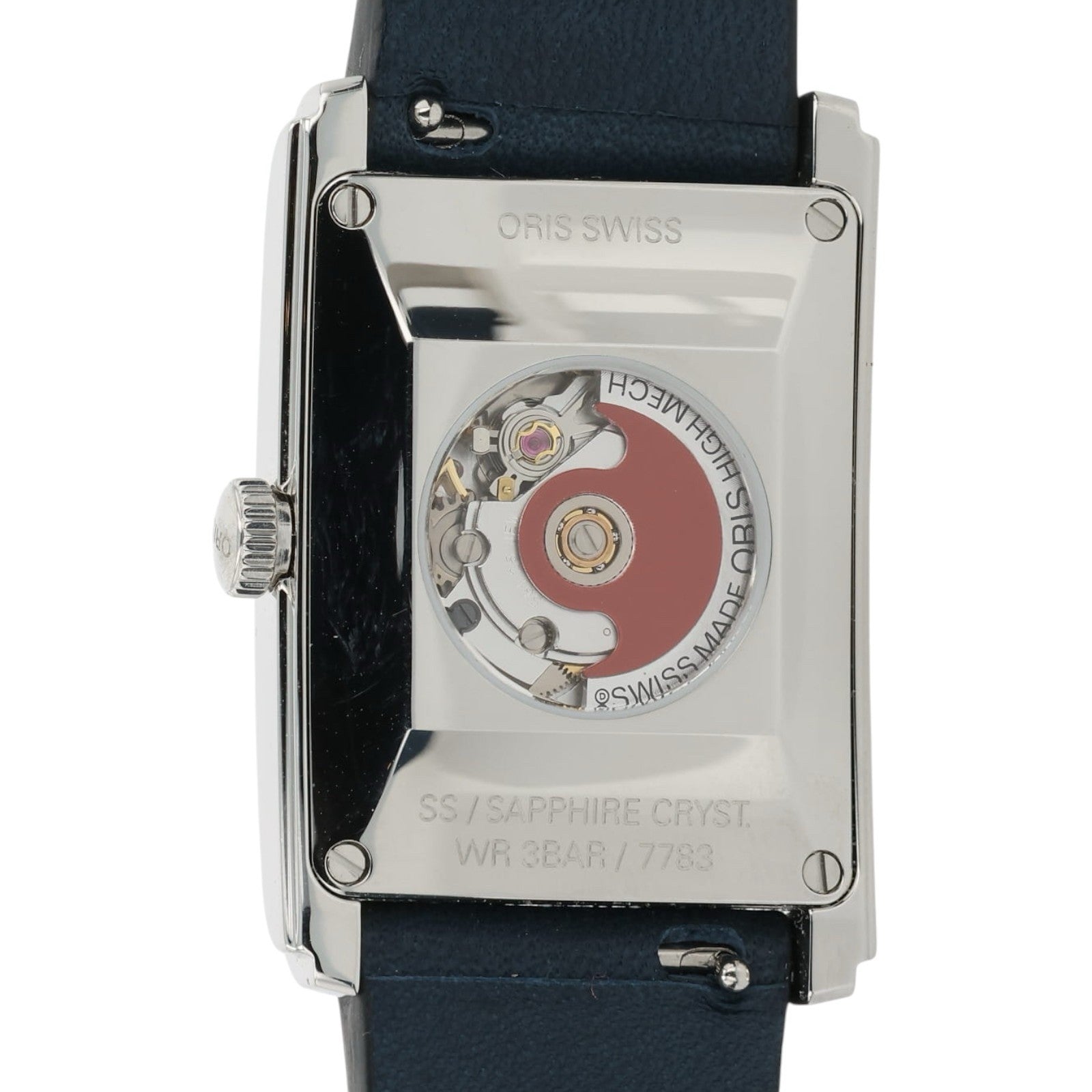 Oris Rectangular Stainless Steel Blue Dial 25x38mm Automatic Men's Watch 7783