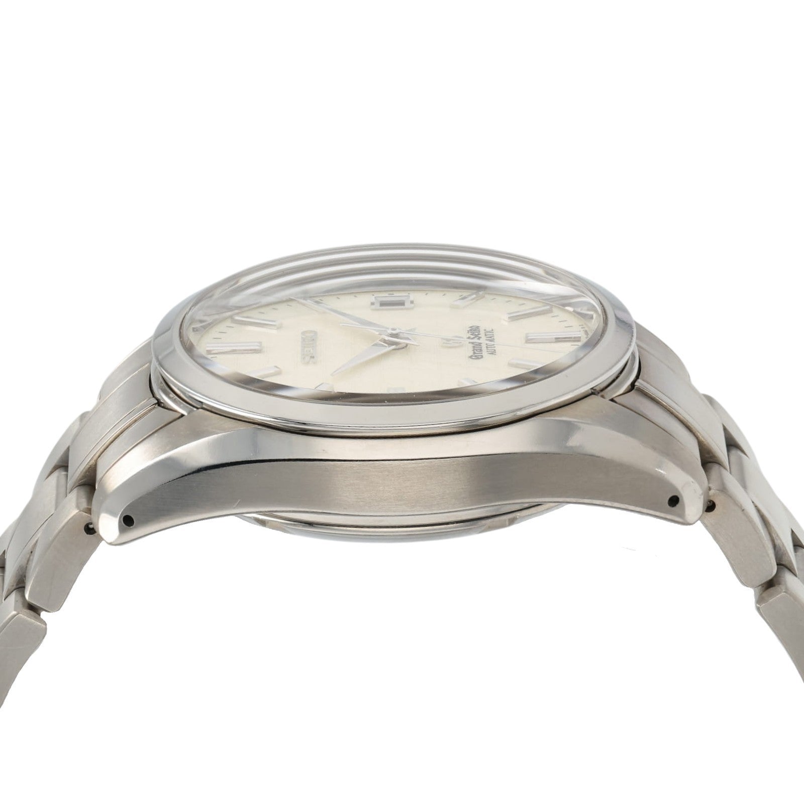 Grand Seiko Heritage Beige Dial Titanium 37mm Automatic Mens Watch SBGR025