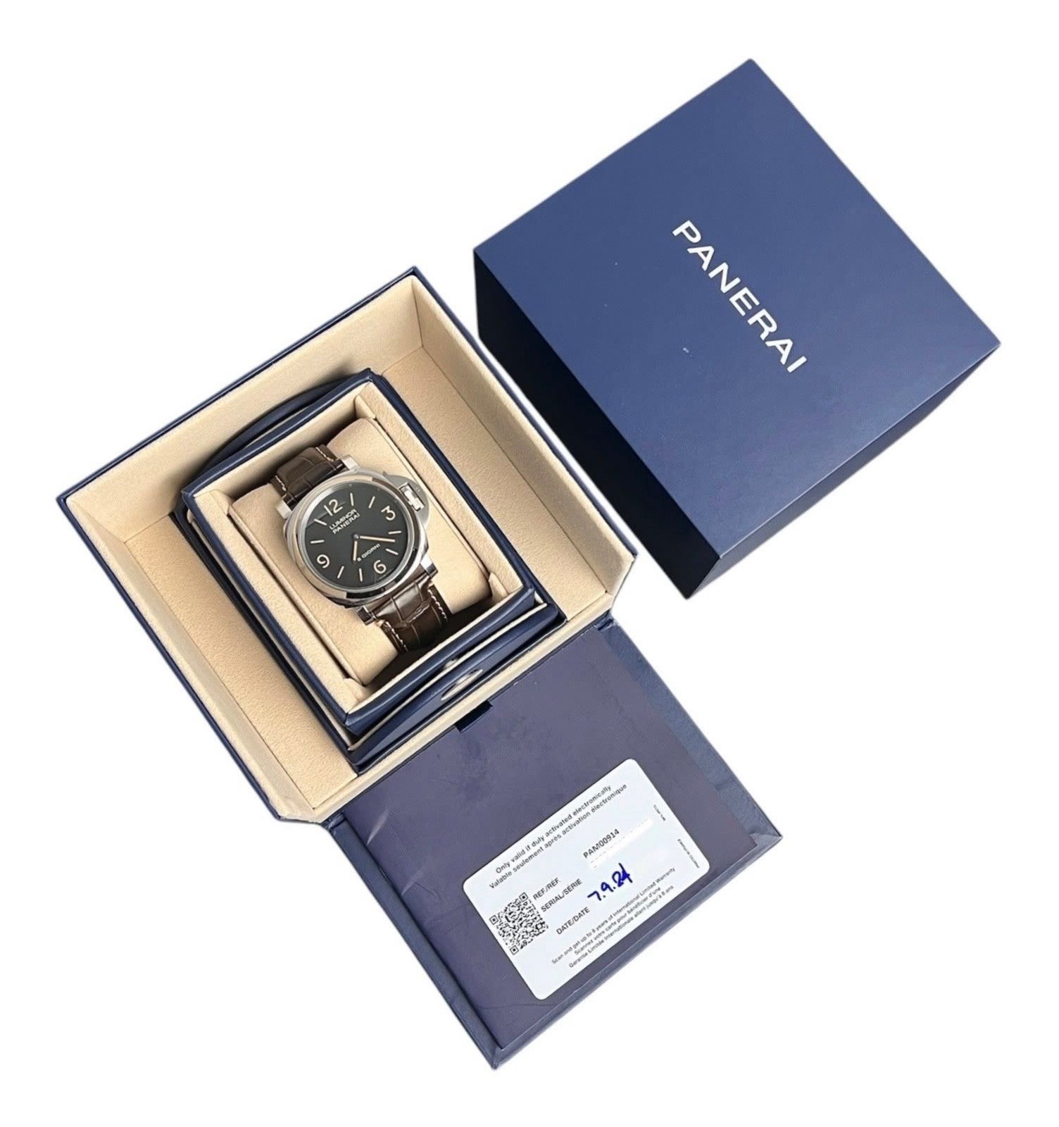 Panerai Luminor Giorni Black Dial Stainless Steel 44mm Manual Watch PAM00914