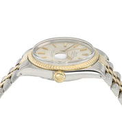 Rolex Two-Tone Datejust Silver Dial Gold & Steel 36mm Automatic Mens 16013