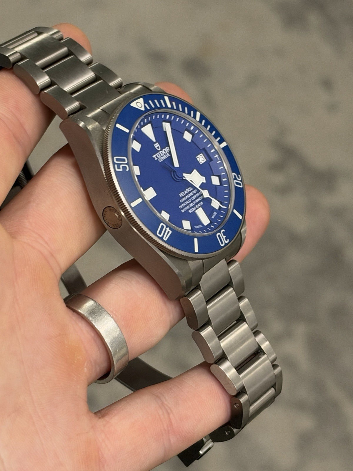 Tudor Pelagos Date Blue Dial Titanium Automatic Mens Watch 25600TB - Watch Only