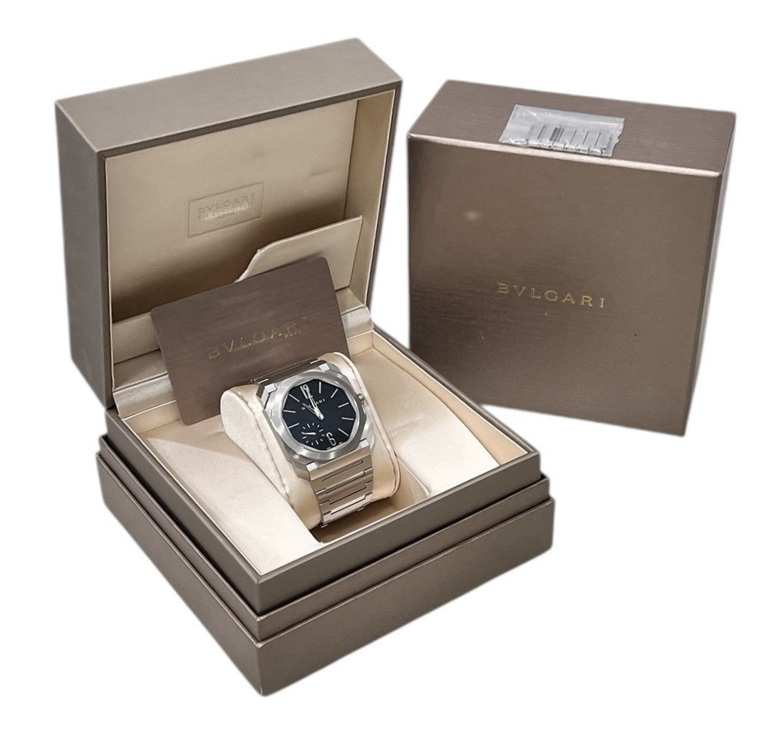 Bulgari Octo Finissimo Stainless Steel Black Dial 40mm Automatic Men’s BGO40SXT