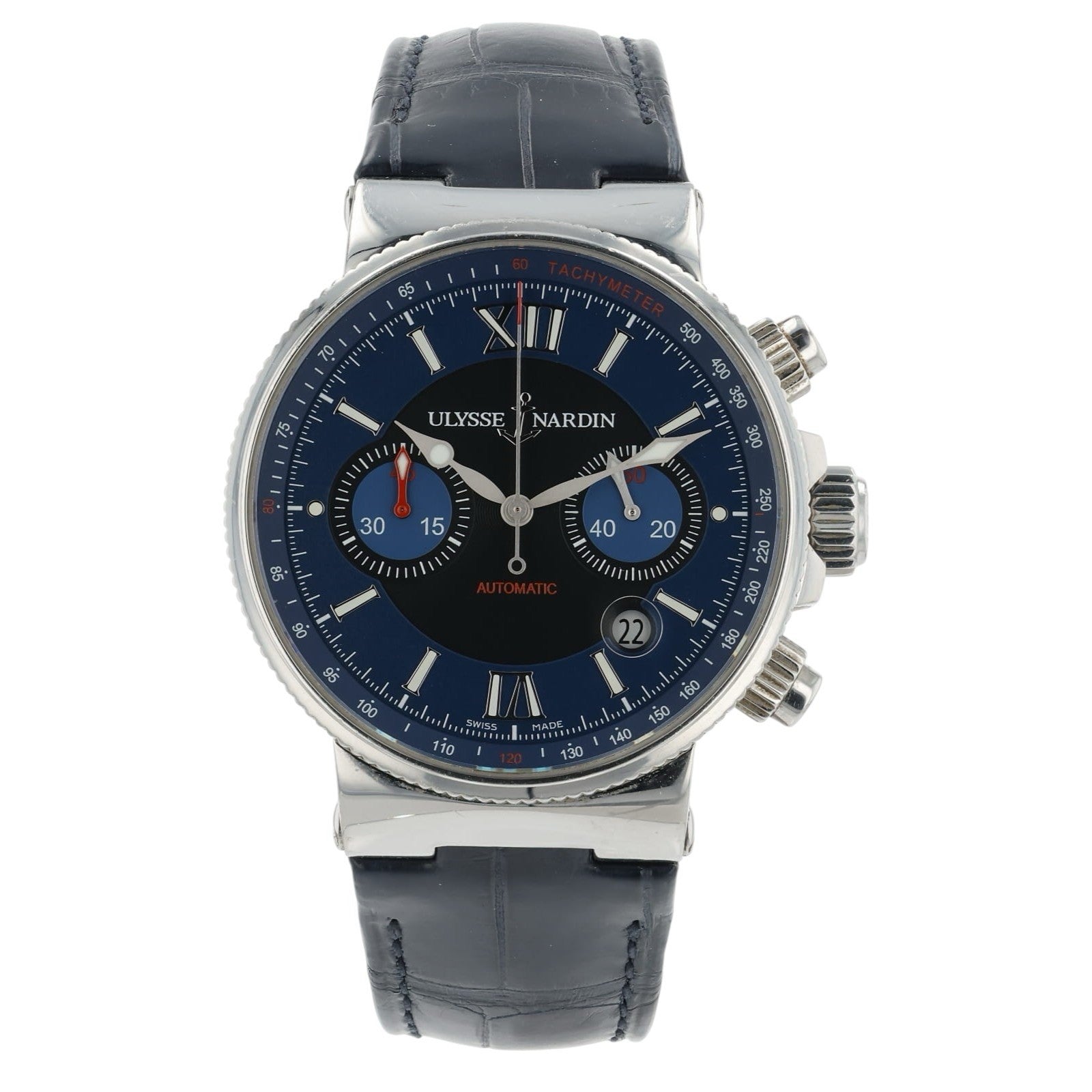 Ulysse Nardin Maxi Marine Blue Dial Stainless Steel 41mm Automatic Men’s 353-66