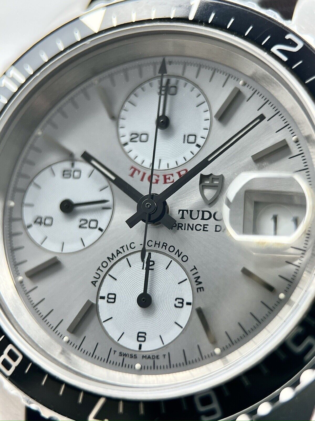 TUDOR Tiger Prince Date Stainless Steel Chronograph Silver Dial Automatic 79270P