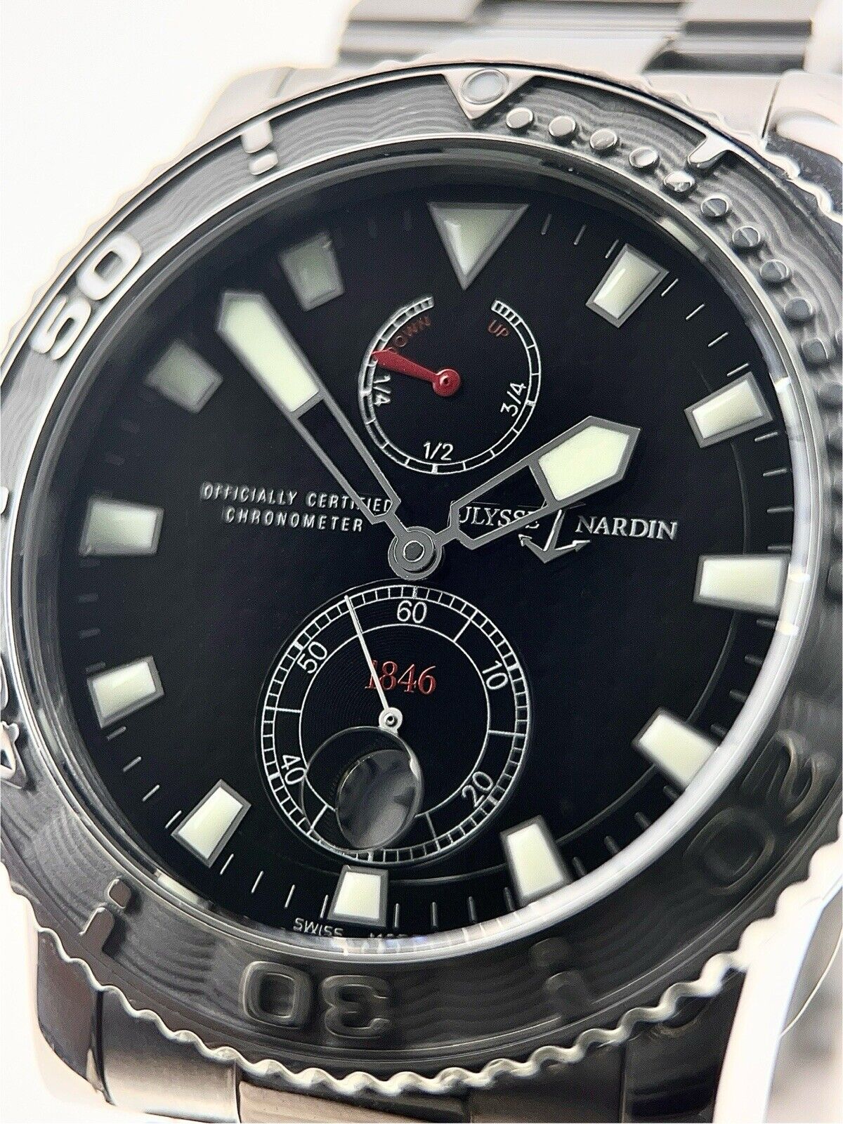 Ulysse Nardin Maxi Marine Diver Steel Black Dial 43mm Automatic Watch 263-33
