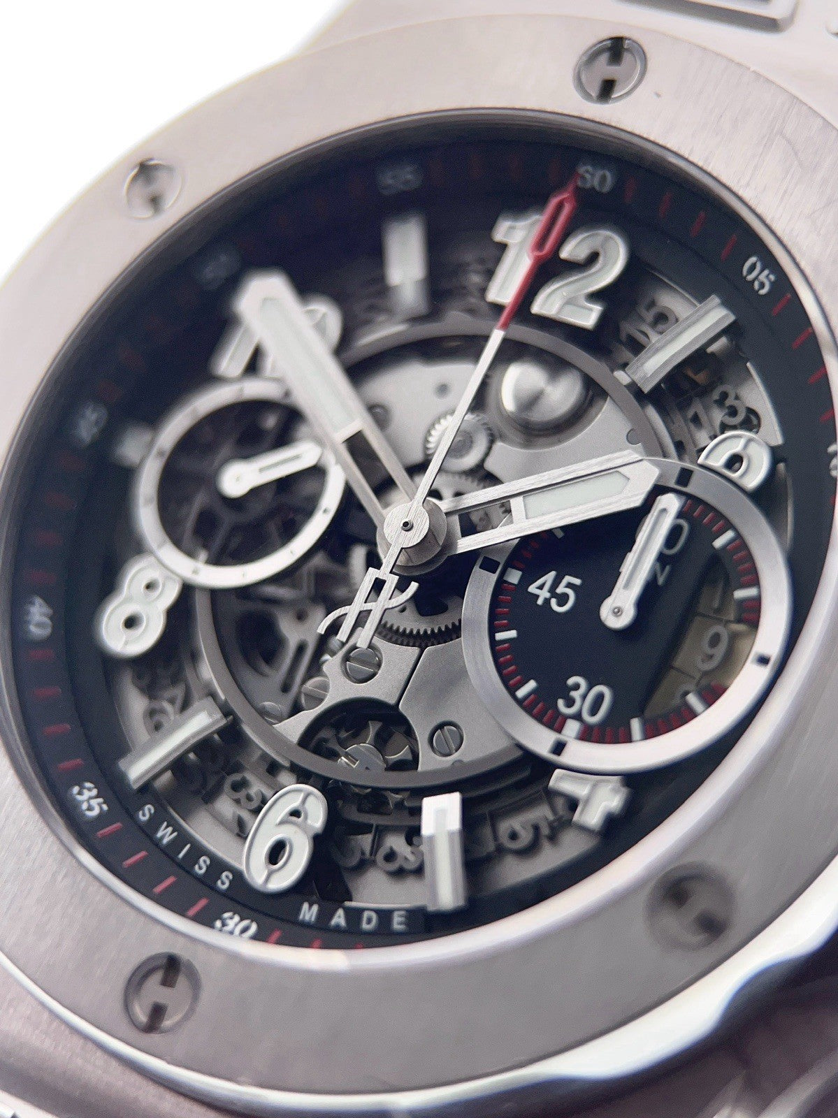 Hublot Big Bang Unico Titanium Skeleton Dial 45mm Automatic Mens 411.NX.1170.RX