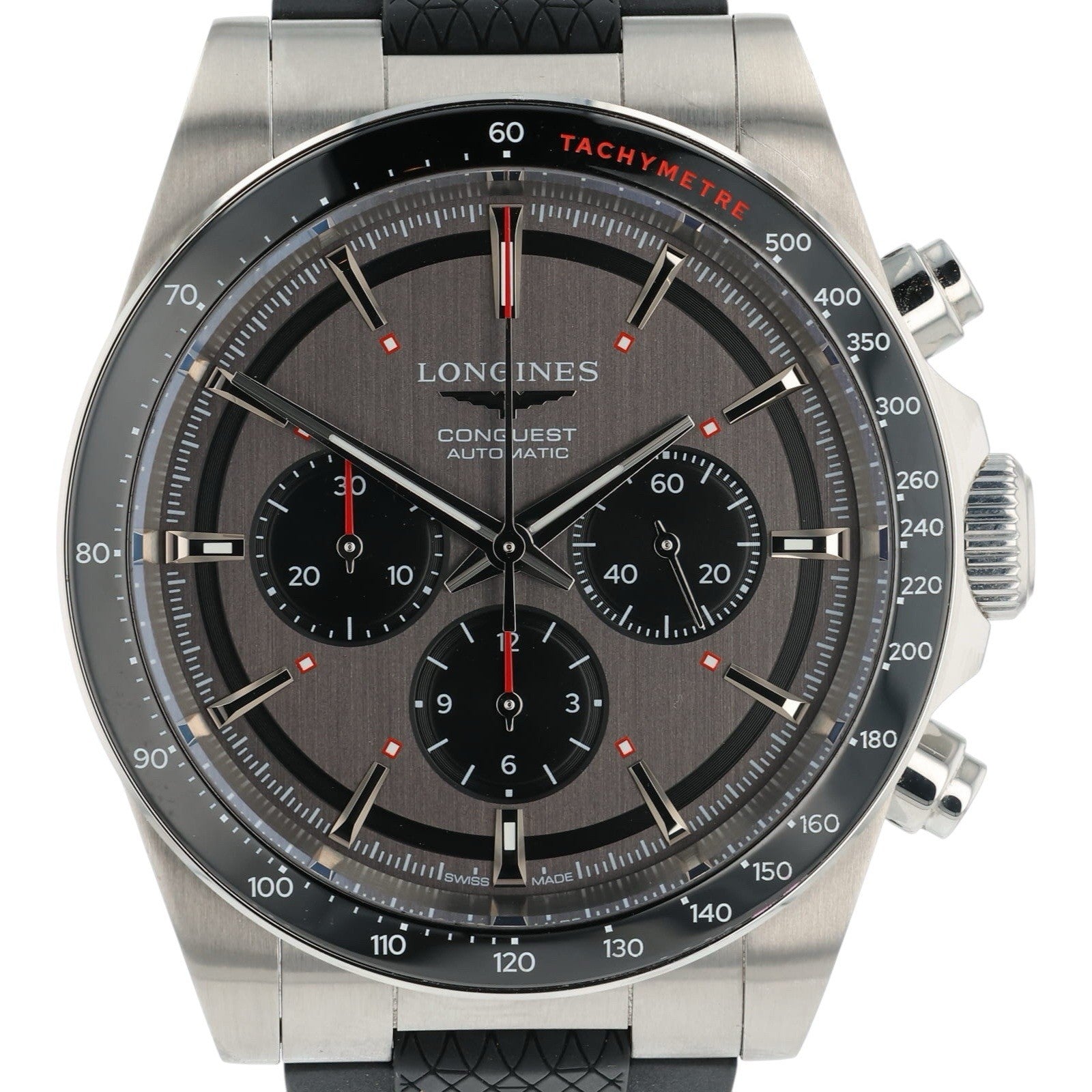 Longines Conquest Stainless Steel Grey Dial 42mm Automatic Men’s Watch L3.836.4