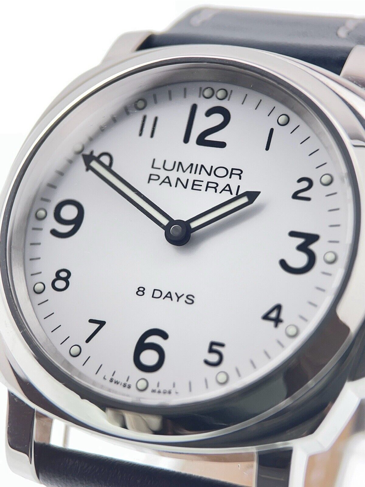 Panerai Luminor Base 8 Days Steel White Dial 44mm Manual Wind Watch PAM00561