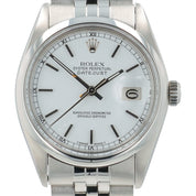Rolex Datejust Stainless Steel White Dial 36mm Automatic Movement Mens 16030