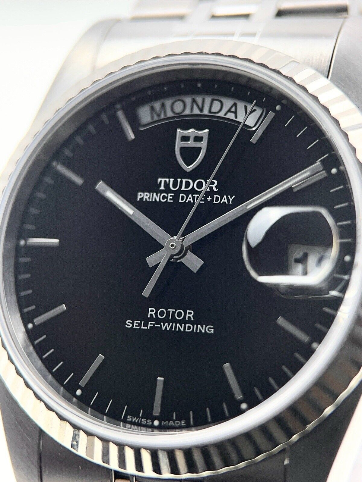 Tudor Prince Date Day Steel Black Dial 36mm Automatic Men’s Watch 76214