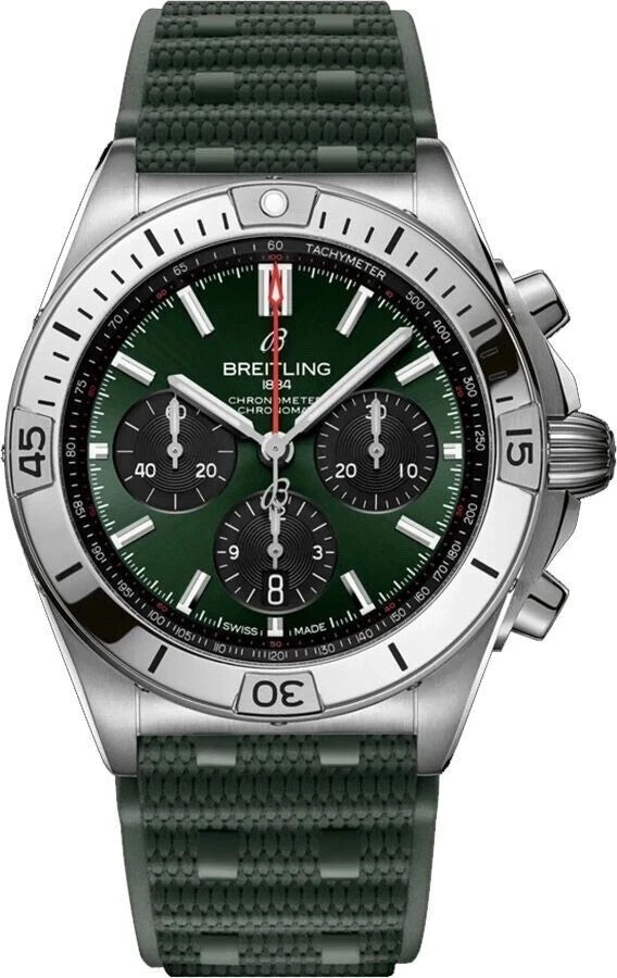 NEW 2026 Breitling Chronomat B01 42 Chronograph Green Men's Watch AB0134101L2S1