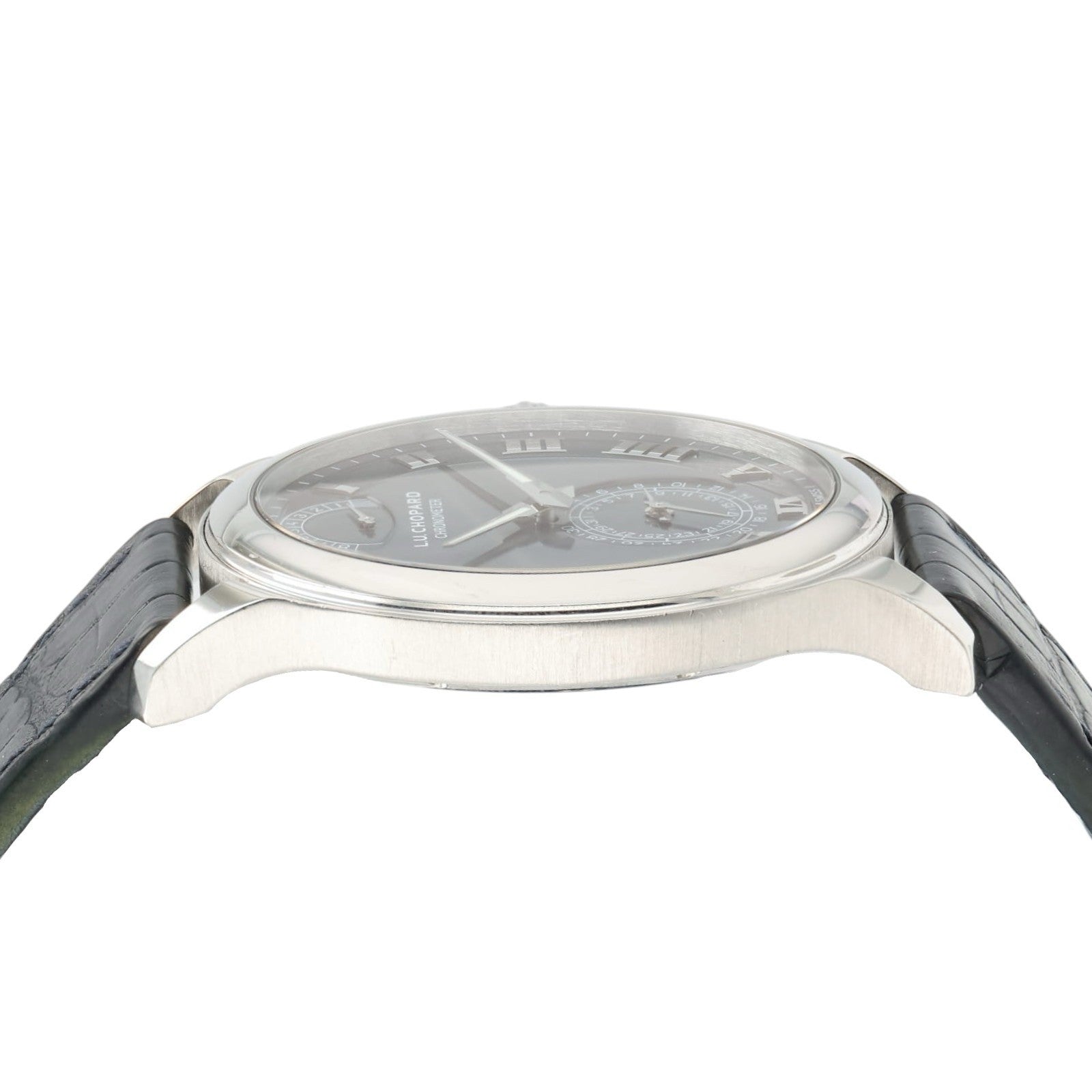 Chopard L.U.C. Quattro Gray Dial Platinum 43mm Manual Wind Mens 161926-9001