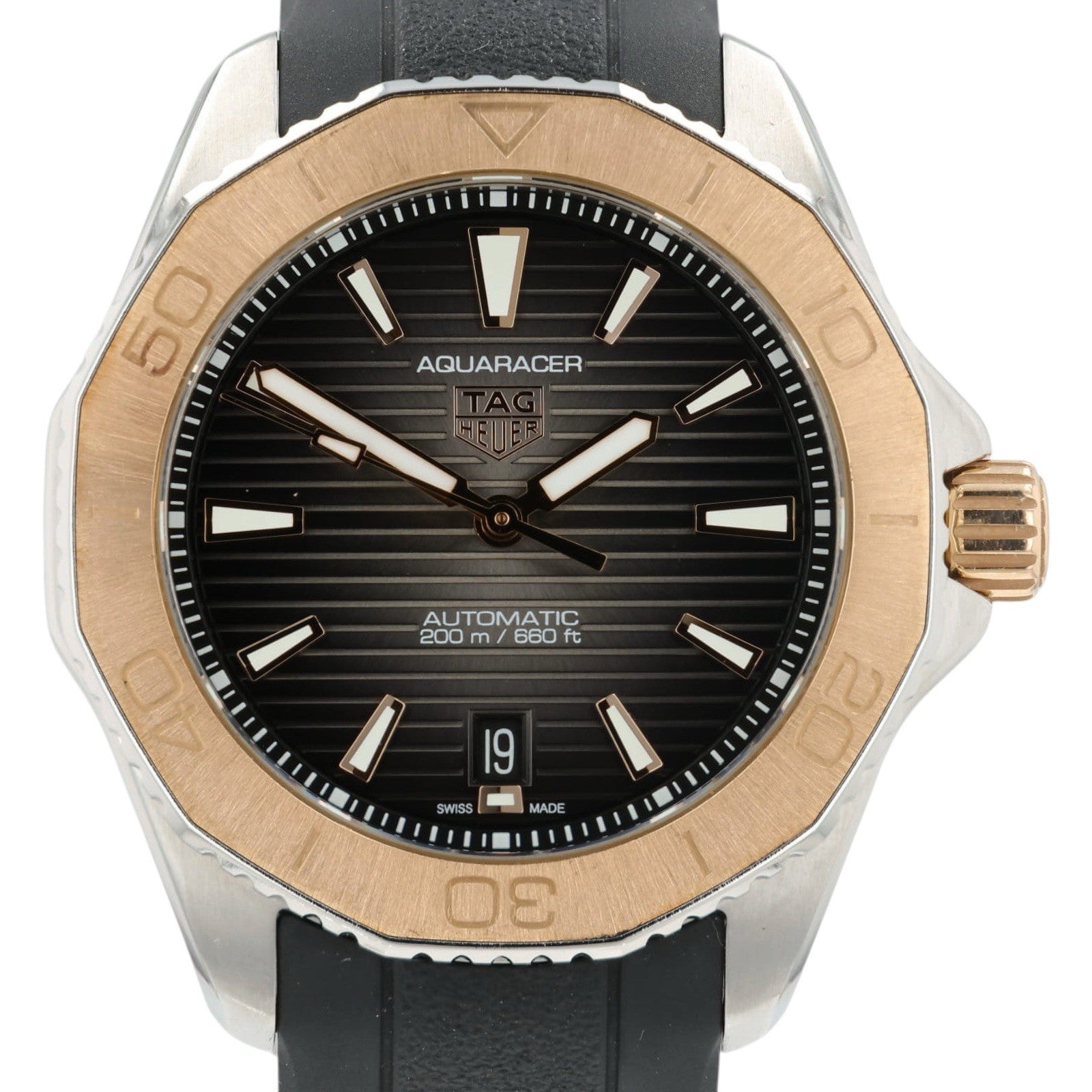 Tag Heuer Aquaracer Black Dial Gold & Steel 40mm Automatic Men’s Watch WBP2151