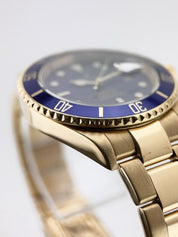 Rolex Submariner Date 18k Yellow Gold Blue Dial 40mm Automatic Men’s 16618LB