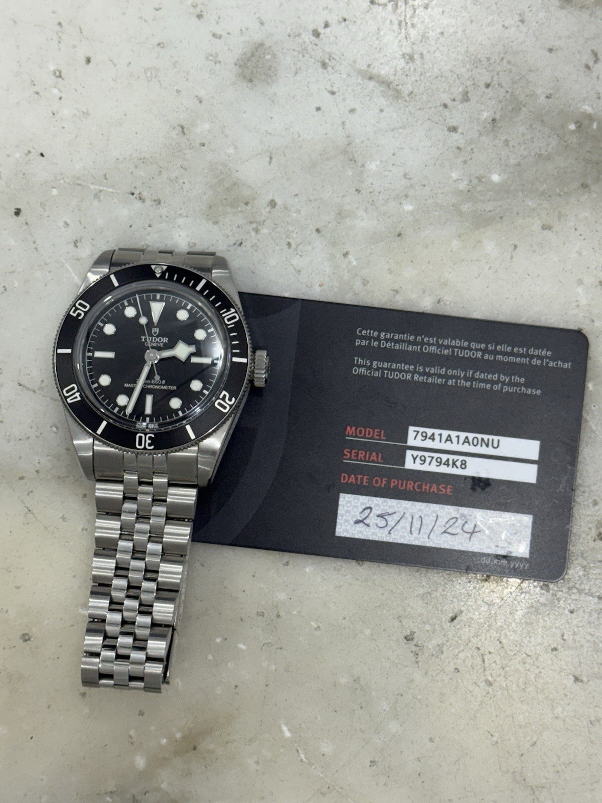 2024 Tudor Black Bay Stainless Steel Black 41mm Automatic Mens Watch 7941A1A0NU