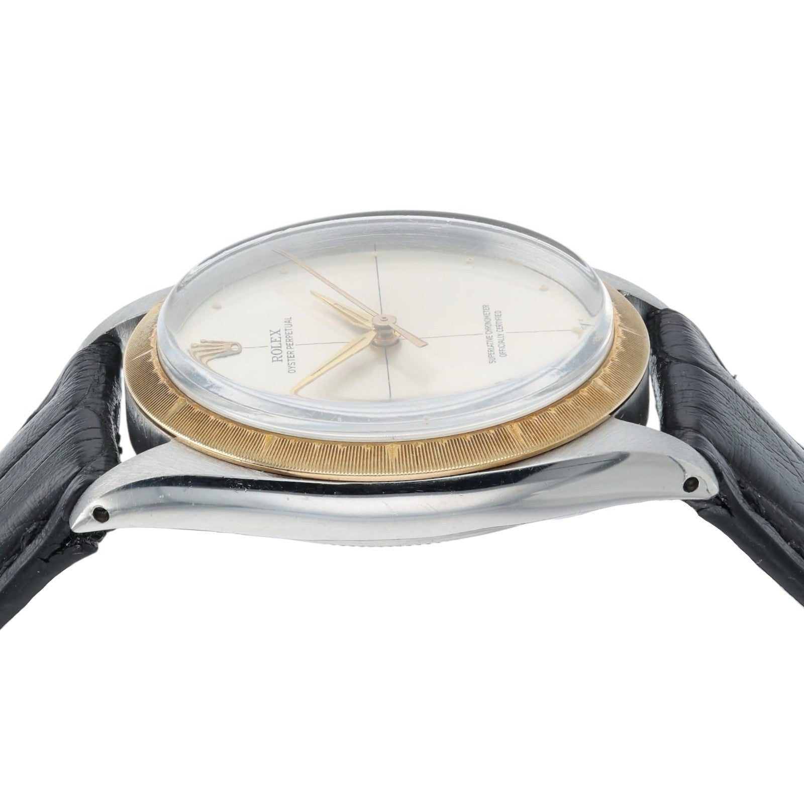 1967 Rolex Oyster Perpetual 1008 Zephyr 34mm Stainless Steel & 14k Gold Watch