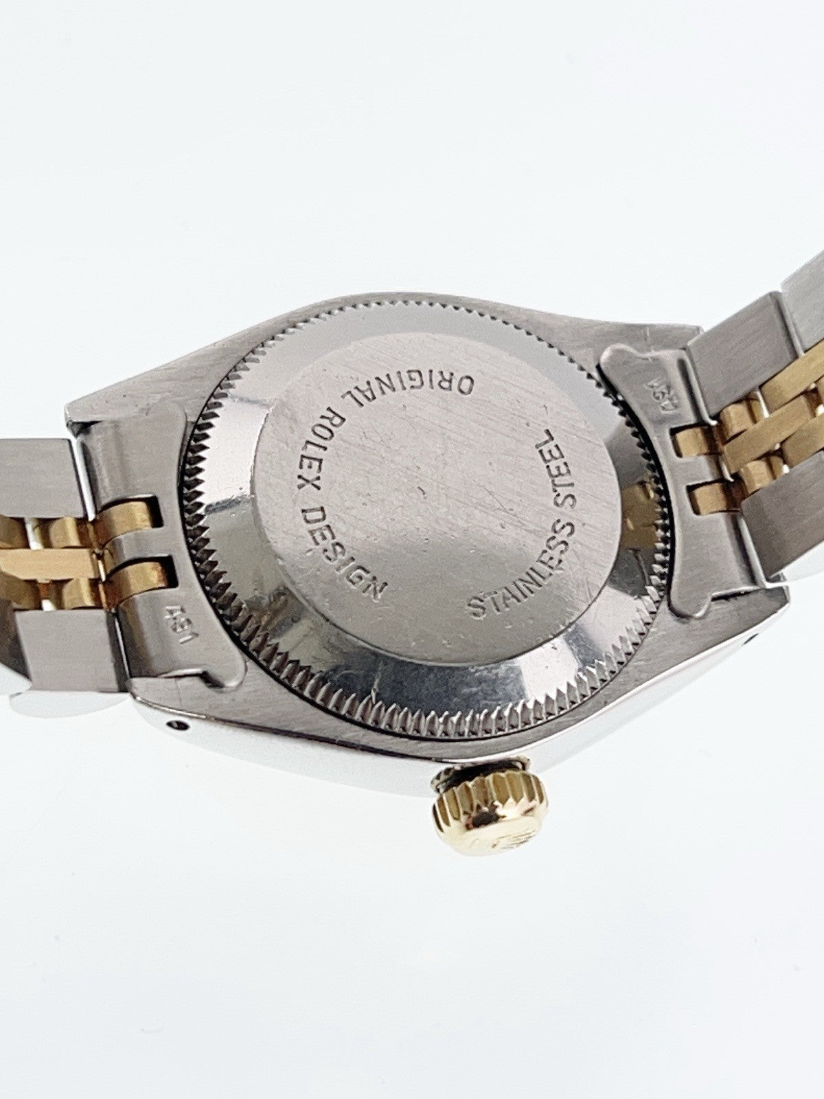 Rolex Lady Oyster Perpetual Gold & Steel Champagne Dial 26mm Women's Watch 6719