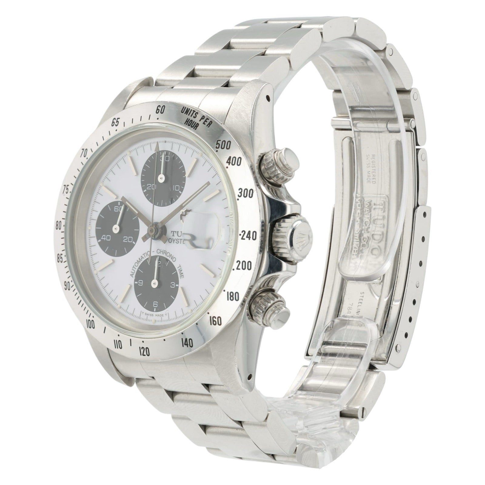 Tudor Oyster Date Chronograph White Dial Steel 40mm Automatic Men’s Watch 79280