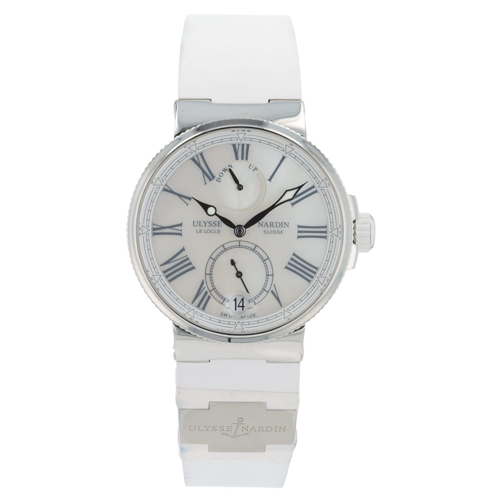 Ulysse Nardin Marine Steel Mother Of Pearl Dial 39mm Automatic Mens 1183-160
