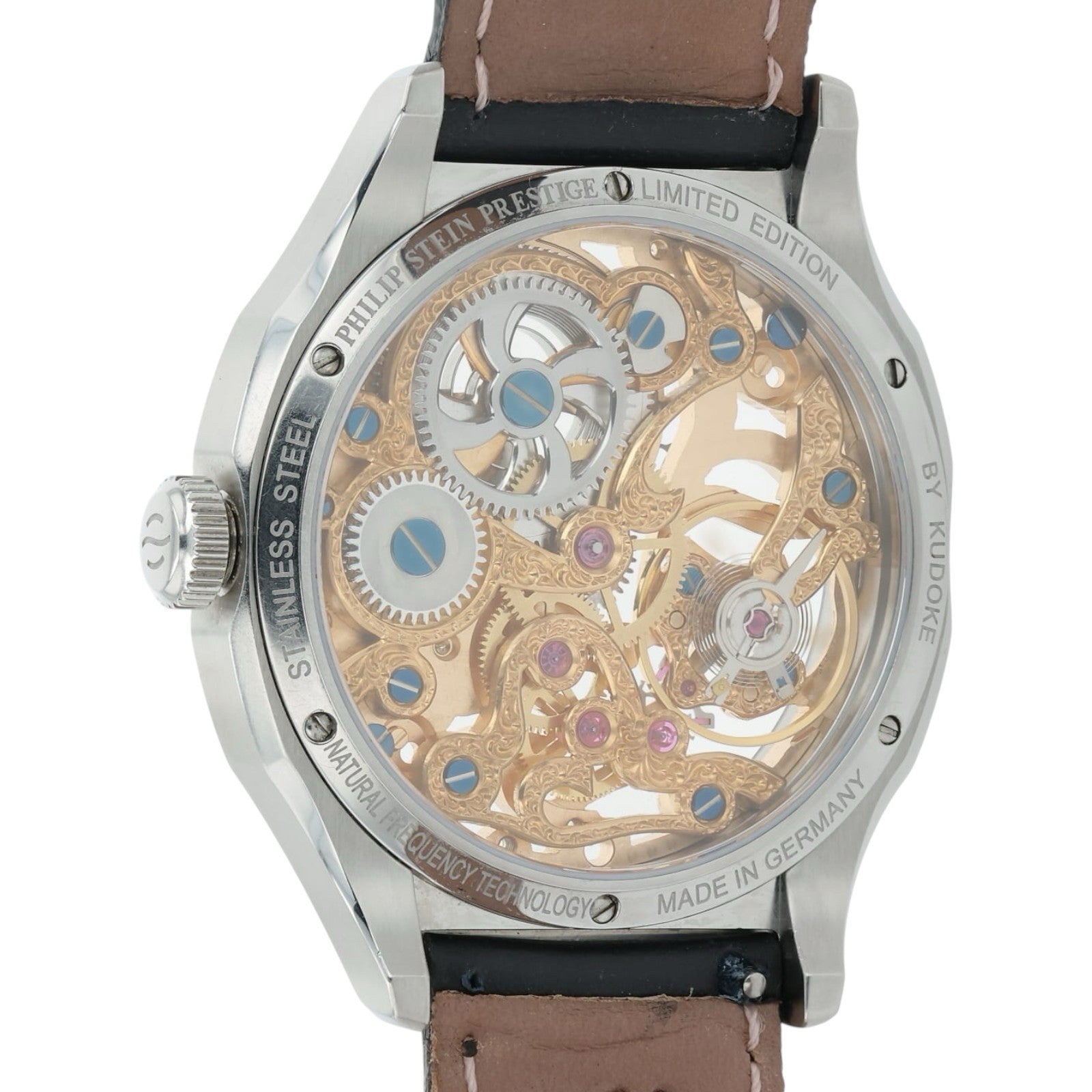 Philip Stein X Kudoke Skeleton Dial Stainless Steel 46mm Manual Wind Men’s Watch