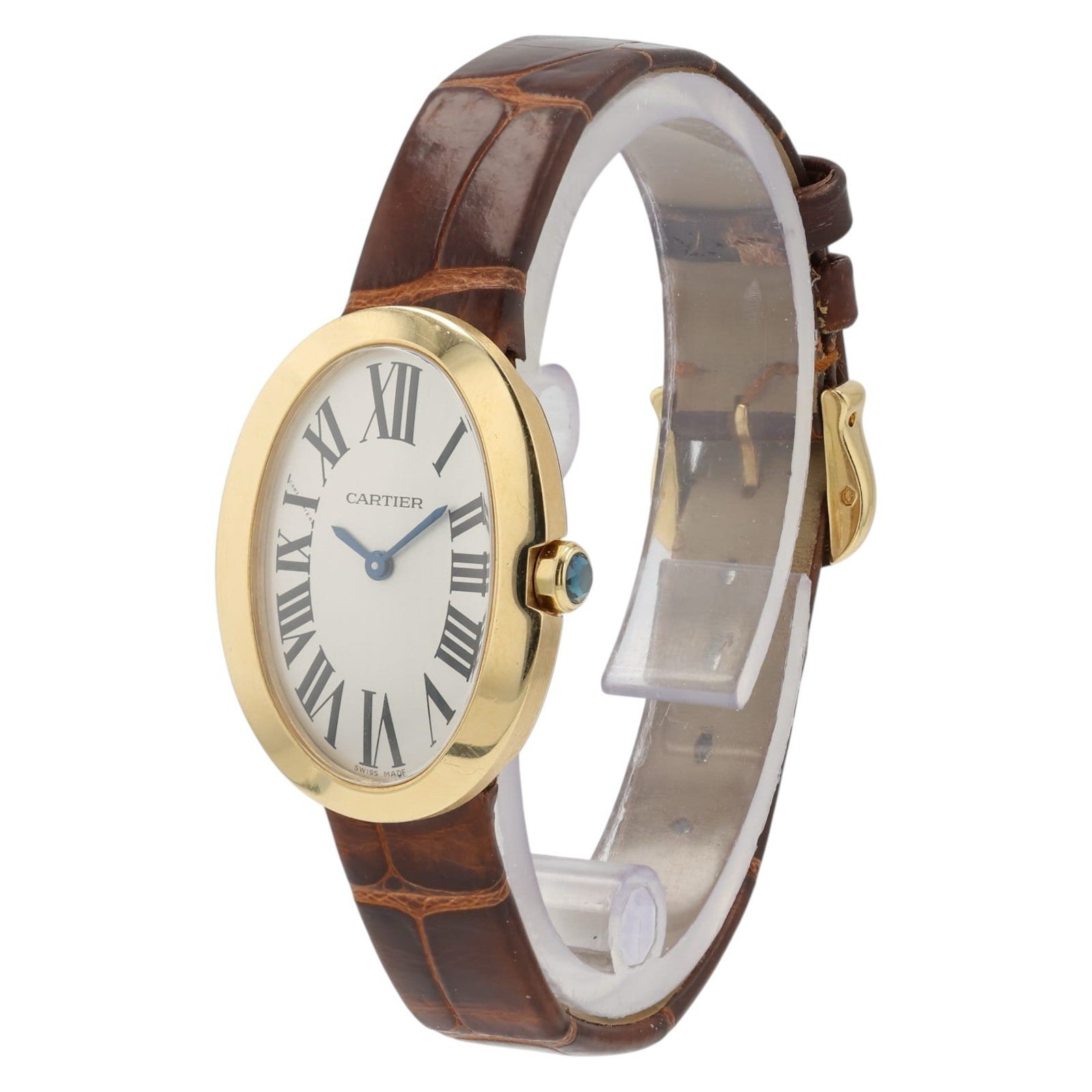 Cartier Baignoire Silver Dial 18k Yellow Gold 31x24mm Quartz Women’s W8000009