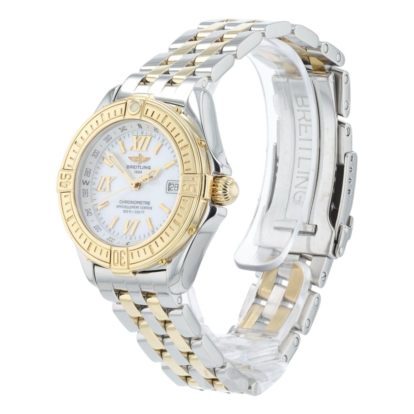 Breitling B-Class MOP Dial 31mm Gold & Steel Quartz Women's Watch D71365