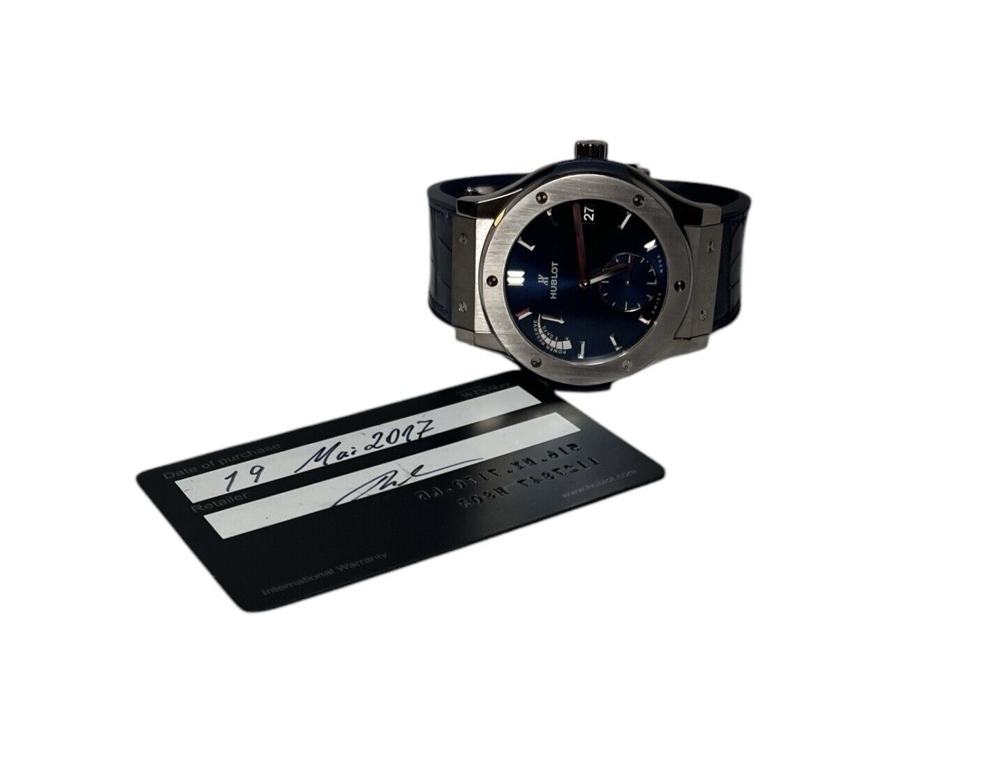 Hublot Classic Fusion Titanium Blue Dial 45mm Manual Wind Men’s 516.NX.7170.LR