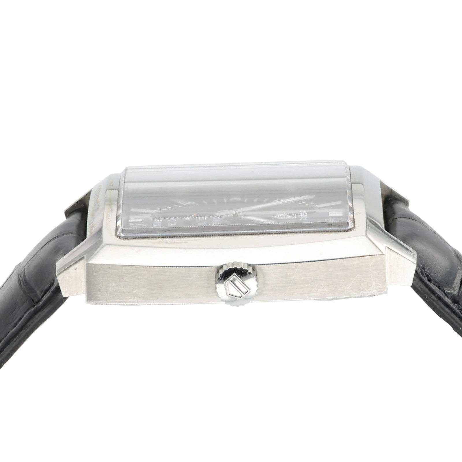 Tag Heuer Monaco Black Dial Stainless Steel 37mm Quartz Mens Watch WAW131A