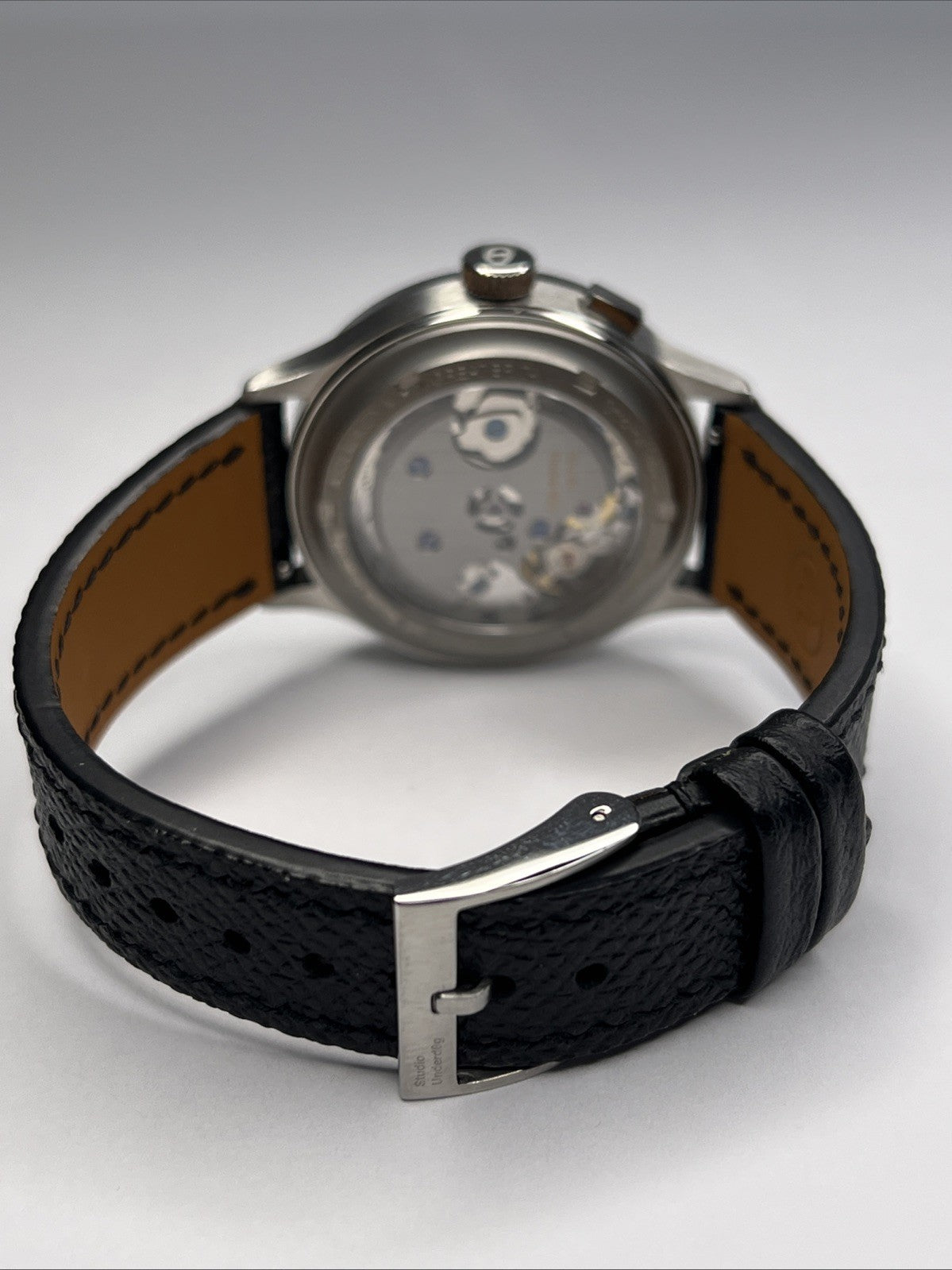 Studio Underdog Salmon Monopusher Chronograph 38.5mm Steel Watch w/ Box & Papers