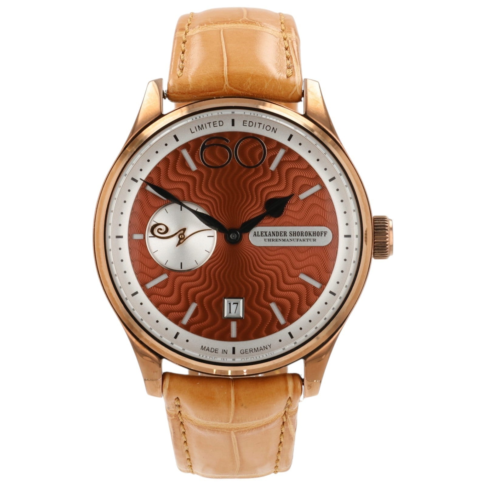 Alexander Shorokhoff Neva Brown Dial Steel 43.5mm Manual Limited Edition Watch