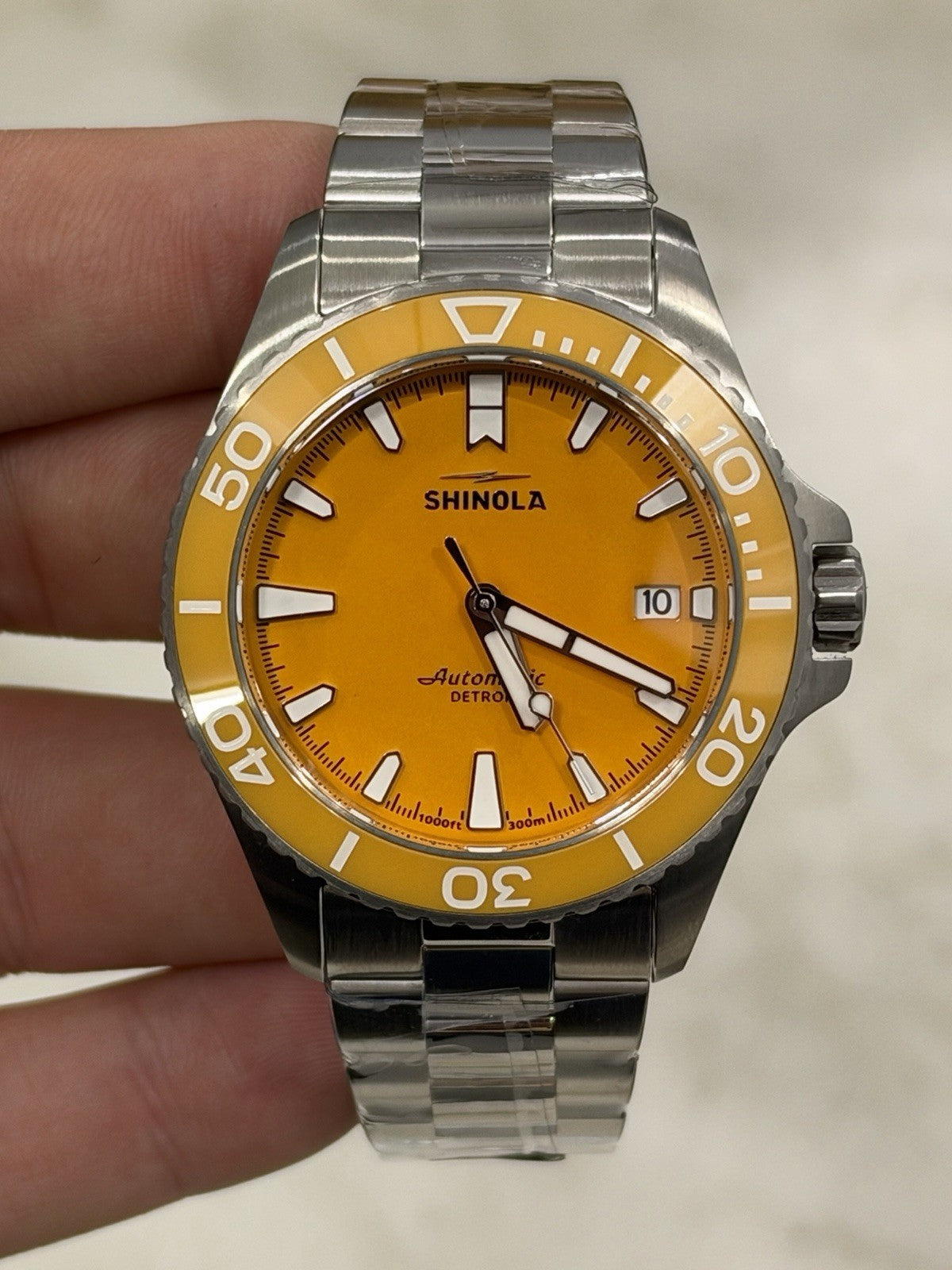 Shinola Monster Lake Huron 39mm Orange Dial Automatic Watch S0120484242