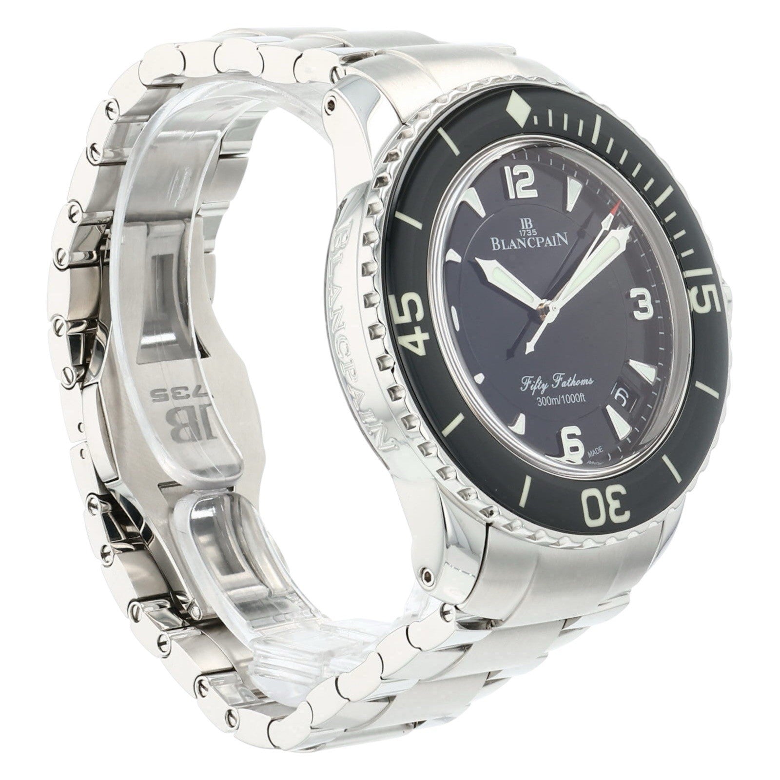 Blancpain Fifty Fathoms Stainless Steel Black Dial 45mm Automatic Men’s Watch