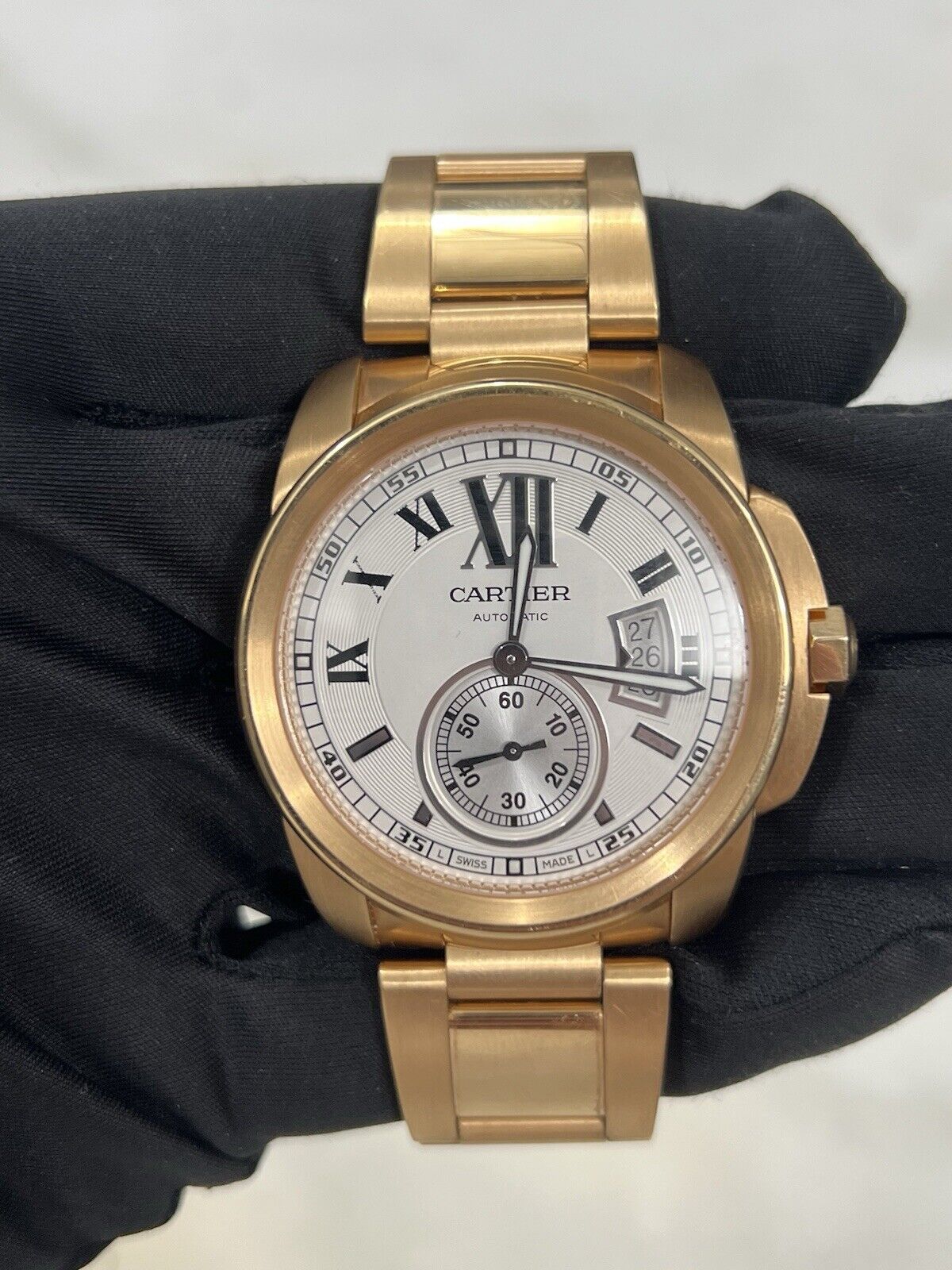 Cartier Calibre De Cartier 18k Rose Gold 42mm Automatic Men’s Watch W7100018