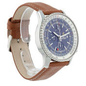 Breitling Navitimer World Stainless Steel Blue Dial 46mm Automatic Mens A24322