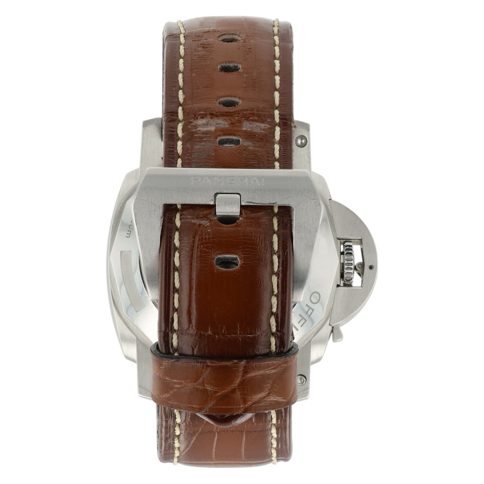 Panerai Luminor 8 Days GMT Black Dial Steel 44mm Manual Wind Mens Watch PAM00233