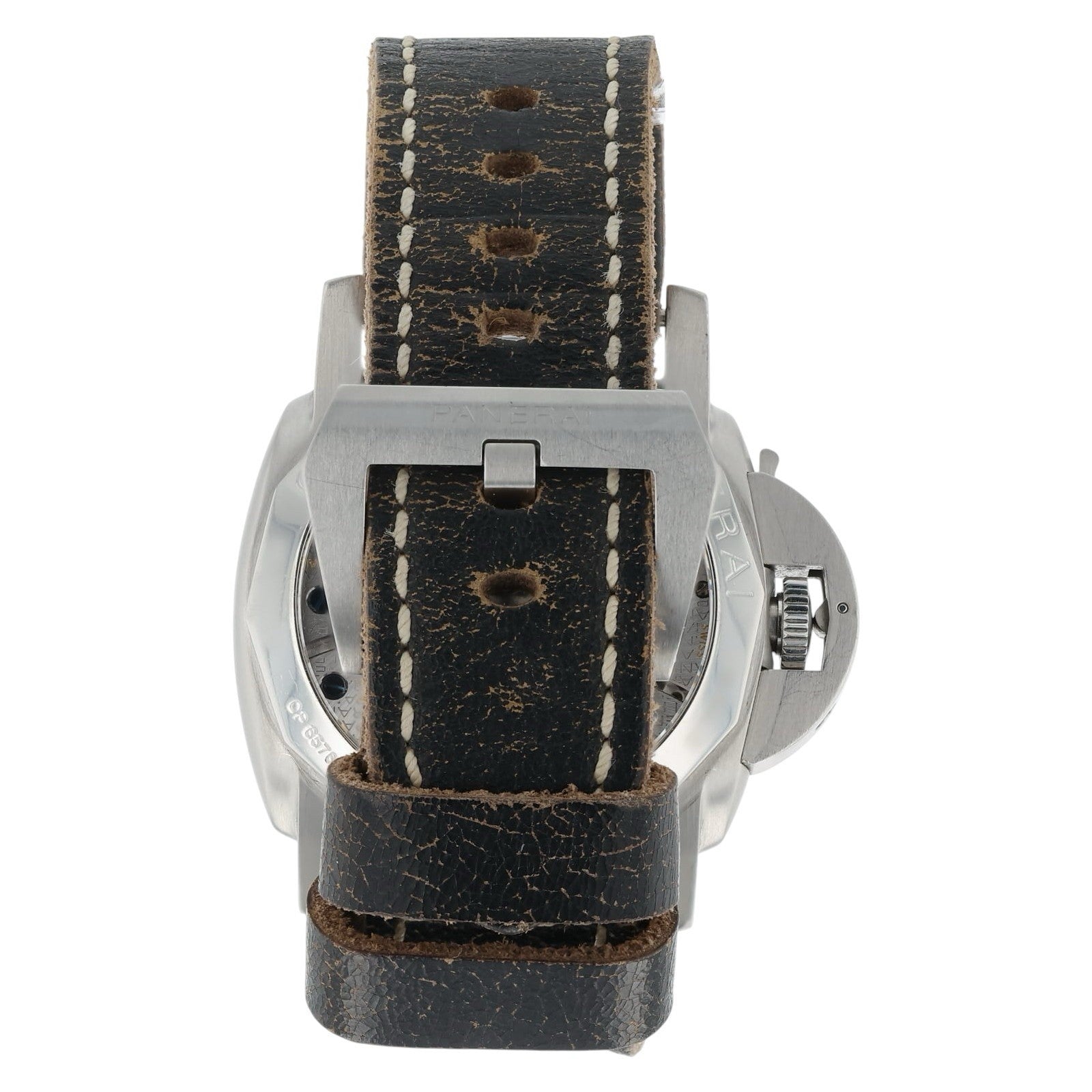Panerai Luminor Black Dial Stainless Steel 47mm Manual Wind Mens Watch PAM00127