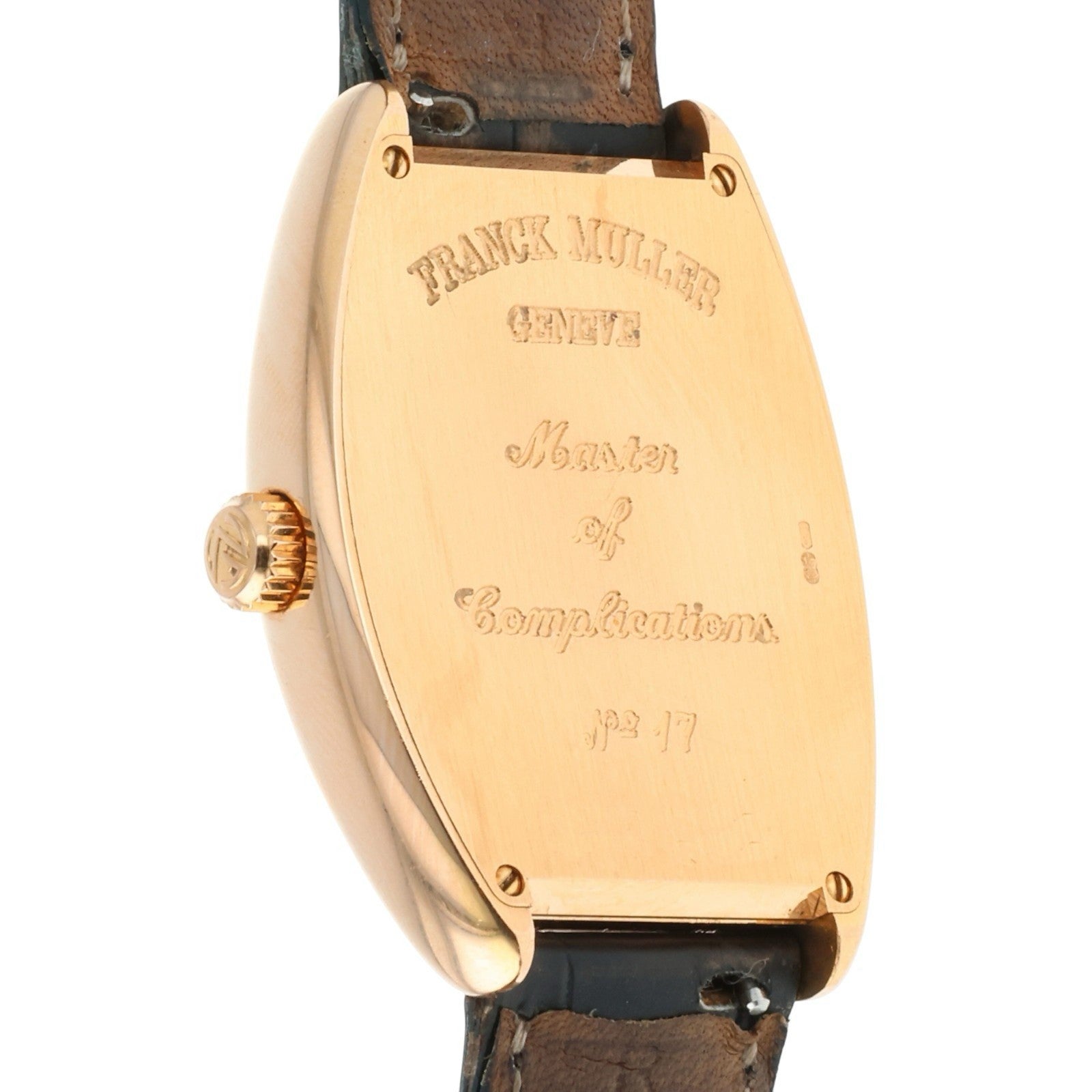 Franck Muller Curvex 18k Rose Gold Blue Dial 31mm Automatic Men’s Watch 2852SCH